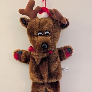 Plush Reindeer Christmas Stocking Vintage 80s House Of Lloyd